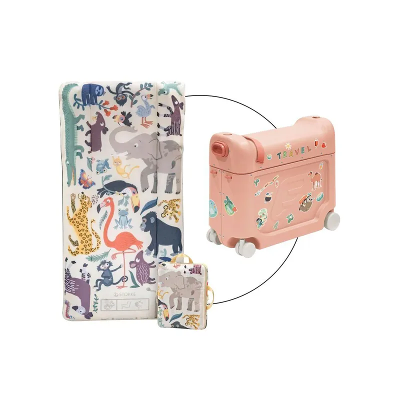 Jetkids™ By Stokke® Reisekoffer BedBox inkl. aufblasbare Matratze CloudSleeper van Stokke in Roze – productfoto