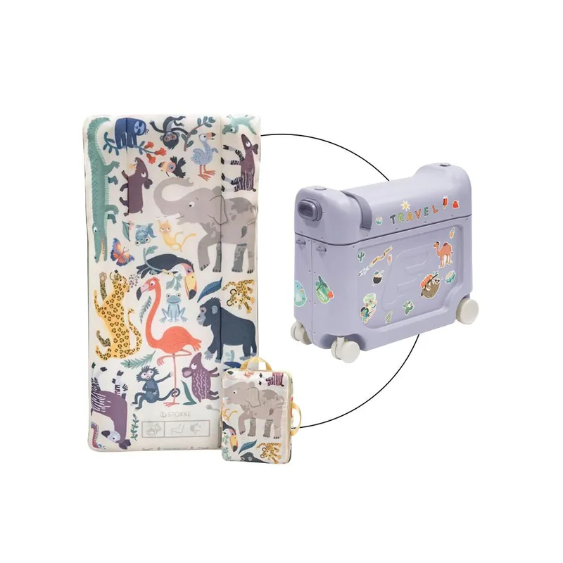 Jetkids™ By Stokke® Reisekoffer BedBox inkl. aufblasbare Matratze CloudSleeper van Stokke in Blauw – productfoto