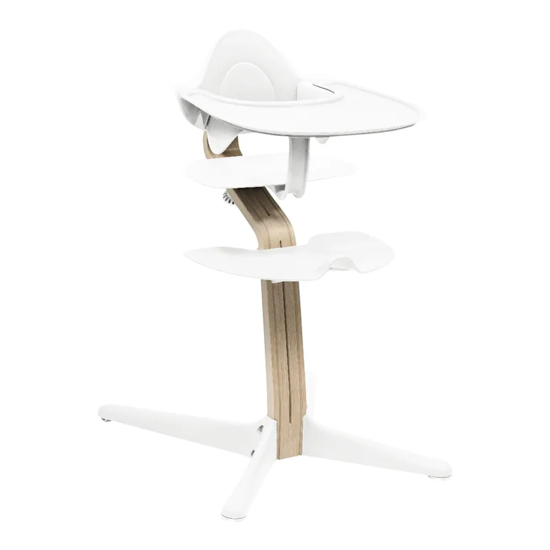 Nomi Bundle Hochstuhl inkl. Babyset und Tray de Stokke en Blanc – photo produit