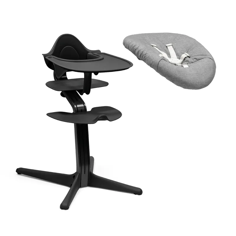 Nomi Bundle Hochstuhl inkl. Newbornset, Babyset und Tray by Stokke in Black – product photo