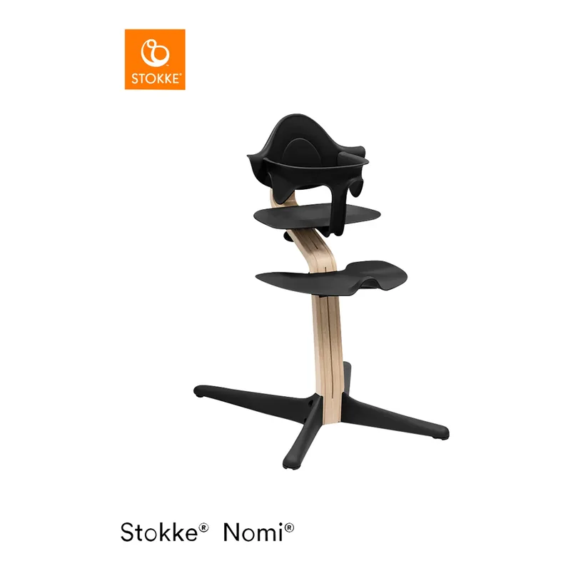 Nomi Bundle Hochstuhl inkl. Newbornset und Babyset by Stokke in Black, 39 × 71,5 mm – product photo