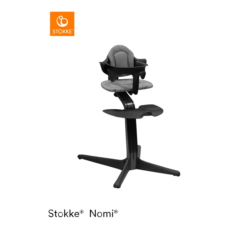 Nomi Bundle Hochstuhl inkl. Newbornset und Babyset van Stokke in Zwart, 83,5 × 59 × 52 mm – productfoto