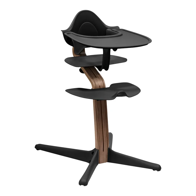 Nomi Bundle Hochstuhl Walnuss inkl. Babyset und Tray fra Stokke i Sort – produktbillede
