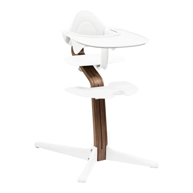 Nomi Bundle Hochstuhl Walnuss inkl. Babyset und Tray de Stokke en Blanc – photo produit