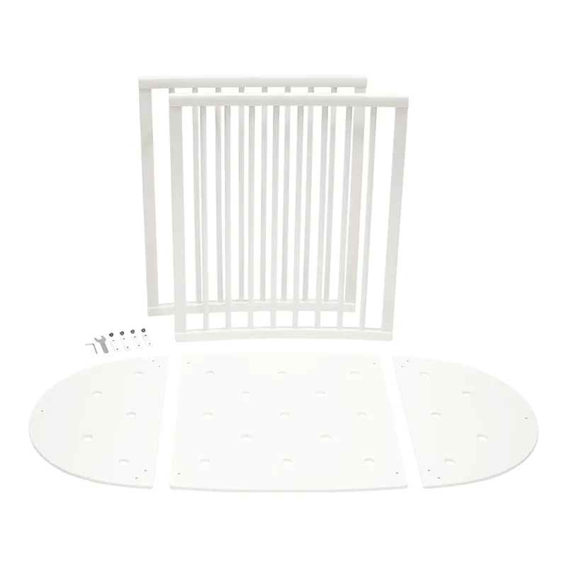 Sleepi™ Babybett Sleepi Mini. Inkl. Umbausatz zum Kinderbett und Matratze de Stokke en Blanc, 82 × 67 × 87 mm – photo produit 2 sur 2