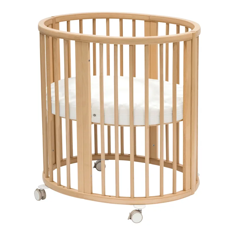 Sleepi™ Bundle Sleepi Mini inkl. Matratze und Spannbetttuch van Stokke in Naturel, 82 × 64 × 85 mm – productfoto