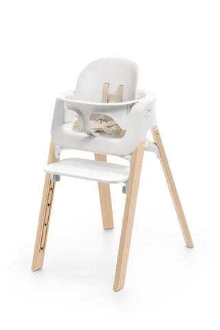 Steps Kinderstoel - Bundel met babyset, veiligheidstuigje en tray - White/Natural von Stokke in White-Natural – Produktfoto 2 von 4