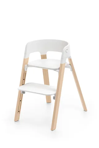Steps Kinderstoel - Bundel met babyset, veiligheidstuigje en tray - White/Natural von Stokke in White-Natural – Produktfoto 4 von 4