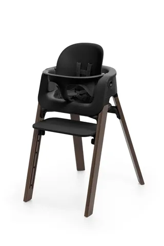 Steps Kinderstoel - Bundel met babyset, veiligheidstuigje en tray by Stokke in Black, Warm Brown – product photo 2 of 4
