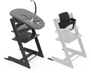 Tripp Trapp® Bundle Stoel + Babyset + Newborn Set | Black / Anthraciet by Stokke in [Zwart] – product photo 1 of 4