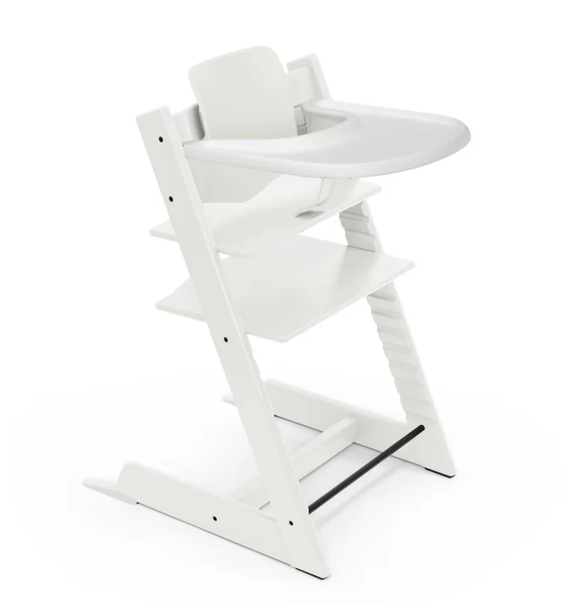 Tripp Trapp® Bundle Stoel + Babyset + Tray | White van Stokke in [Wit] – productfoto