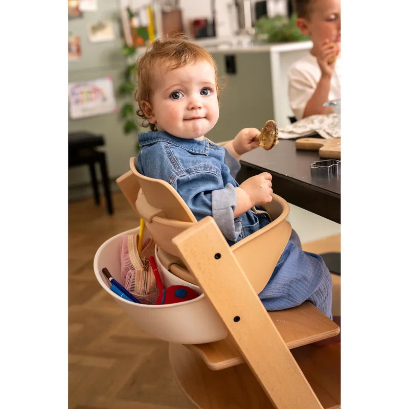 Tripp Trapp® Bundle Treppenhochstuhl inkl. Babyset by Stokke in White, 46 × 79 mm – product photo