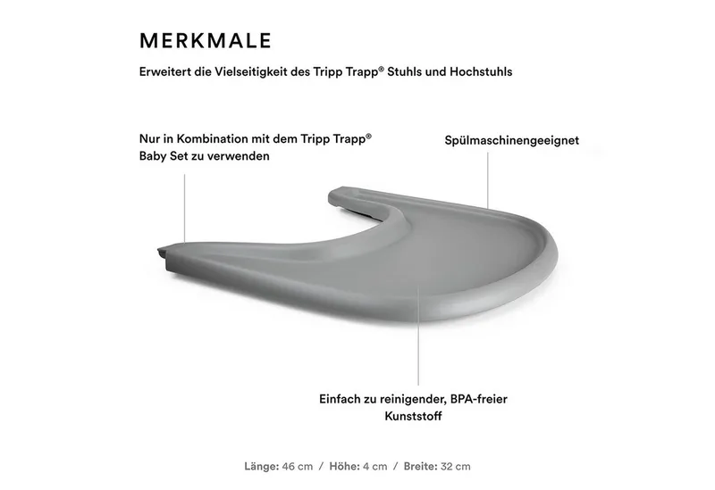 Tripp Trapp Eetblad by Stokke in Grey – product photo 2 of 3
