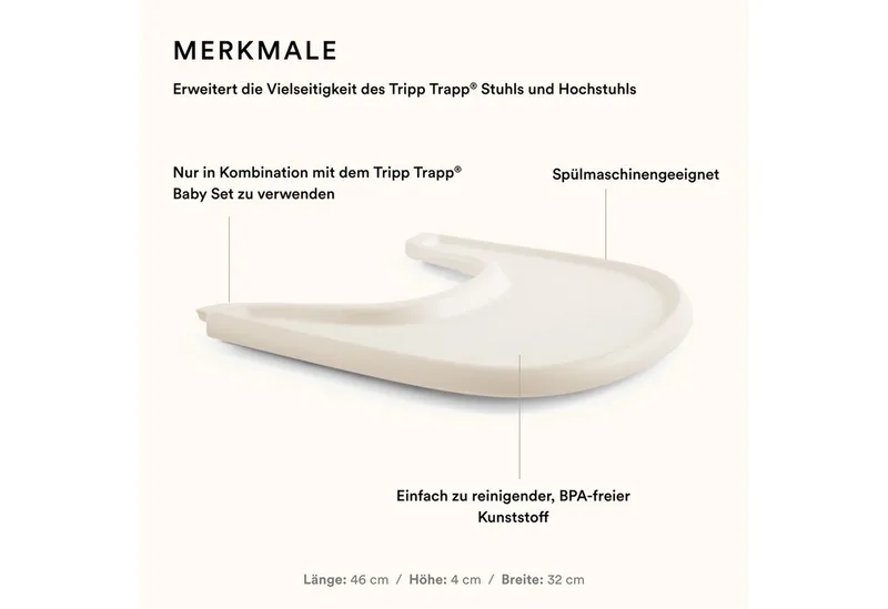 Tripp Trapp® Eettablet | Vanilla White by Stokke in [Zwart] – product photo 2 of 5