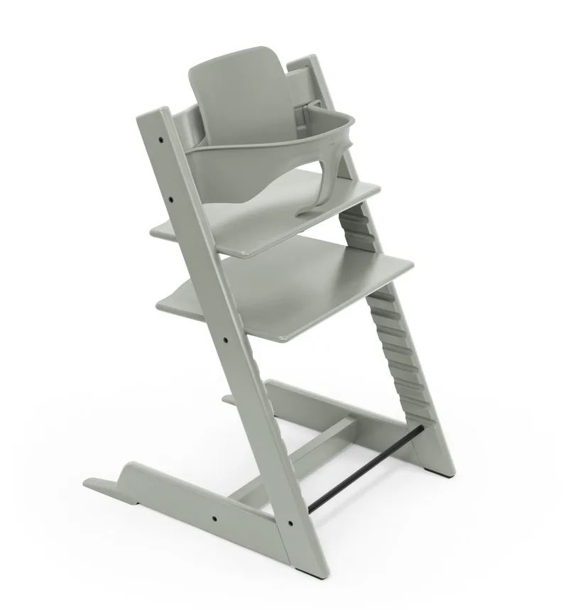 Tripp Trapp-kinderstoel, gletsjergroen - inclusief stoel + babyset2 voor kinderen van 6-36 maanden - verstelbaar, ergonomisch en gemakkelijk schoon te maken by Stokke in Glacier Green – product photo