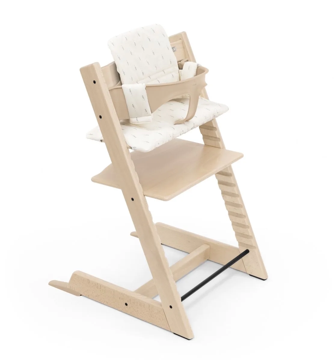 Tripp Trapp-kinderstoel met kussen OCS (Wheat Cream) - Inclusief Tripp Trapp-stoel, babyset 2 voor kinderen van 6-36 maanden van Stokke in Naturel – productfoto