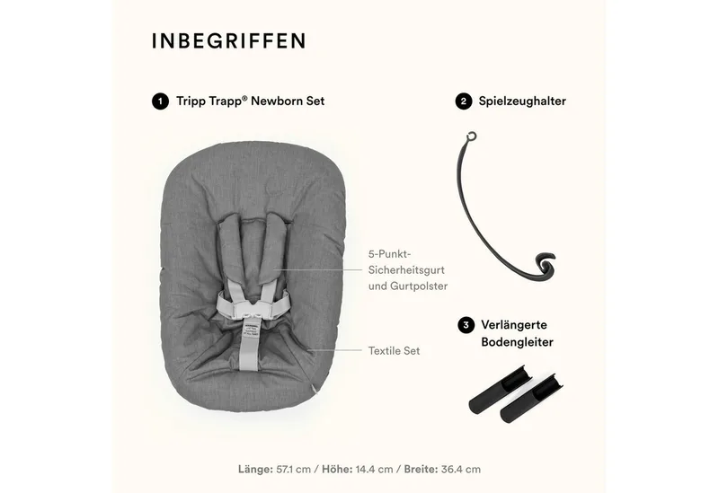 Tripp Trapp® Newborn Set™ Deep Grey by Stokke in Grey – product photo 5 of 5