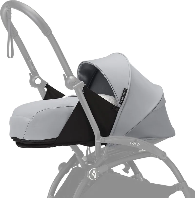 YOYO 0+ Newborn Pack, - Inclusief matras, uitschuifbare luifel en vijfpuntsgordel - Vereist YOYO-frame (apart verkrijgbaar) van Stokke in Stone – productfoto