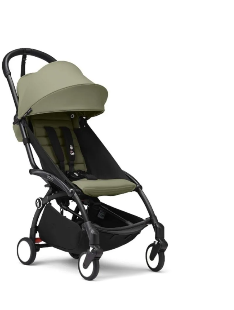 YOYO³ kinderwagen - Olijfgroen op Zwart by Stokke in Green – product photo