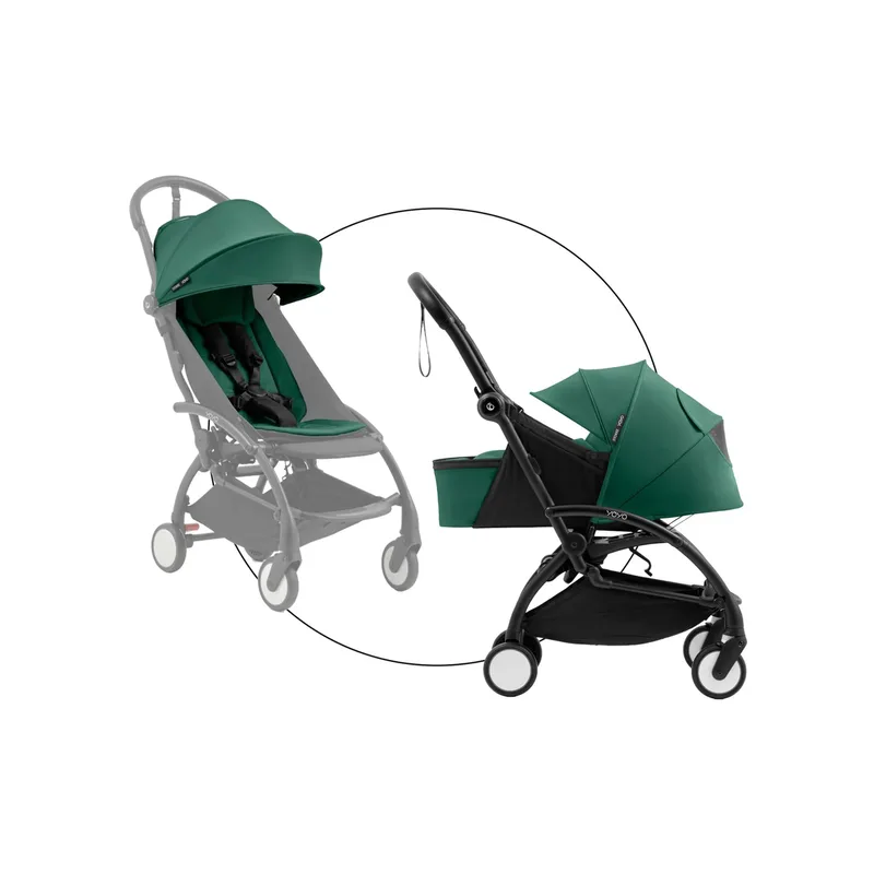 yoyo5 Kombikinderwagen mit Neugeborenenset by Stokke in Green – product photo