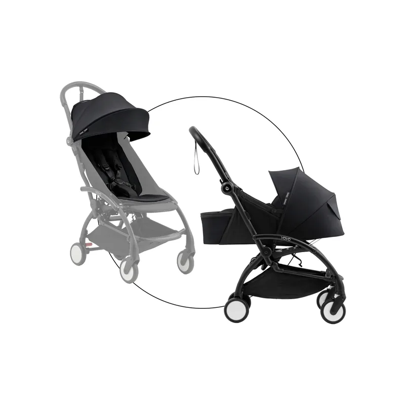 yoyo5 Kombikinderwagen mit Neugeborenenset by Stokke in Black – product photo