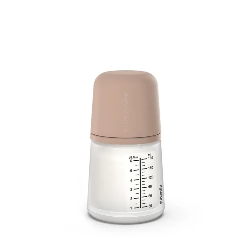 Anti-Koliek Zero.Zero Zuigfles - Langzaam Stromend (S) - 180ml - +0m - Almond by Suavinex – product photo