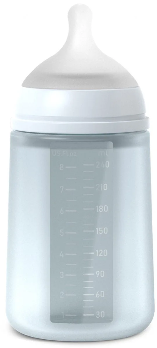 Colour Essence Fles - Medium Flow - 240ml - Silicone de Suavinex en Blauw – photo produit