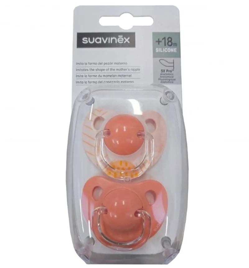 Fopspeen Anatomische Siliconen Speen 18+ Maanden by Suavinex in Beige – product photo
