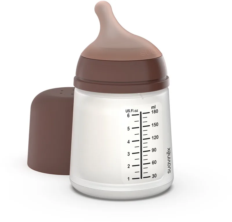 Zero Zero Anti-Koliek Fles Borstvoeding - One Size - 180ml - Deep från Suavinex i Bruin donker – produktbild