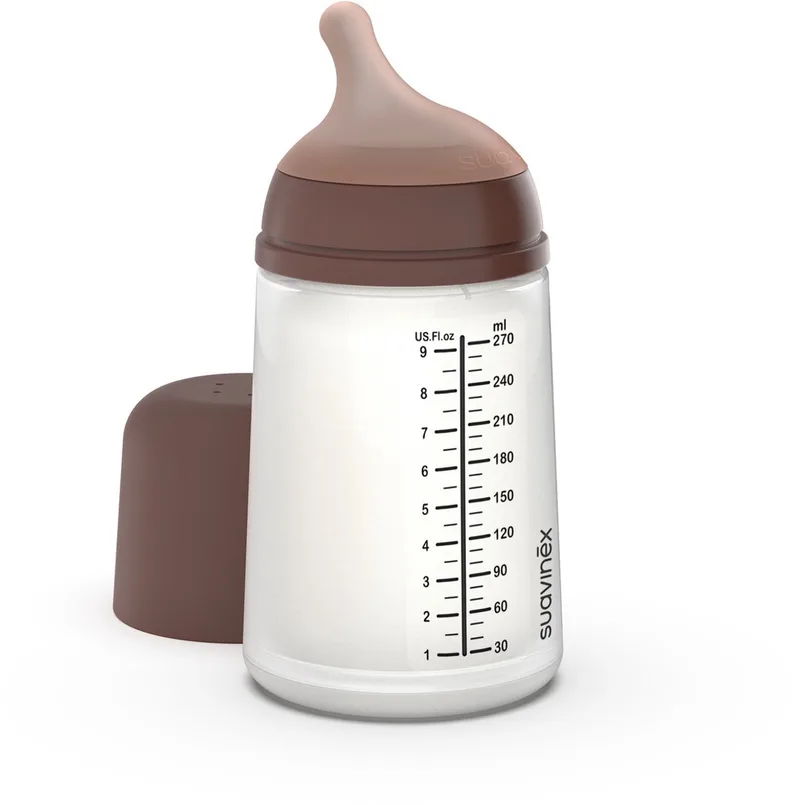 Zero Zero Anti-Koliek Fles - Medium Flow - 270ml - Deep by Suavinex in Bruin donker – product photo