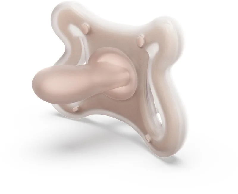 Zero Zero Mini Fopspeen - Speen voor 0 tot 6 maanden - Symmetrische SX Pro-speen - 100% Medische Hypoallergene Siliconen van Suavinex in Bruin donker – productfoto