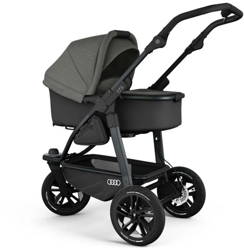 Mono3 Audi Edition Kinderwagen – Premium 3-Wiel Buggy – All Terrain & Jogger – Luxe Design van TFK in Zwart – productfoto