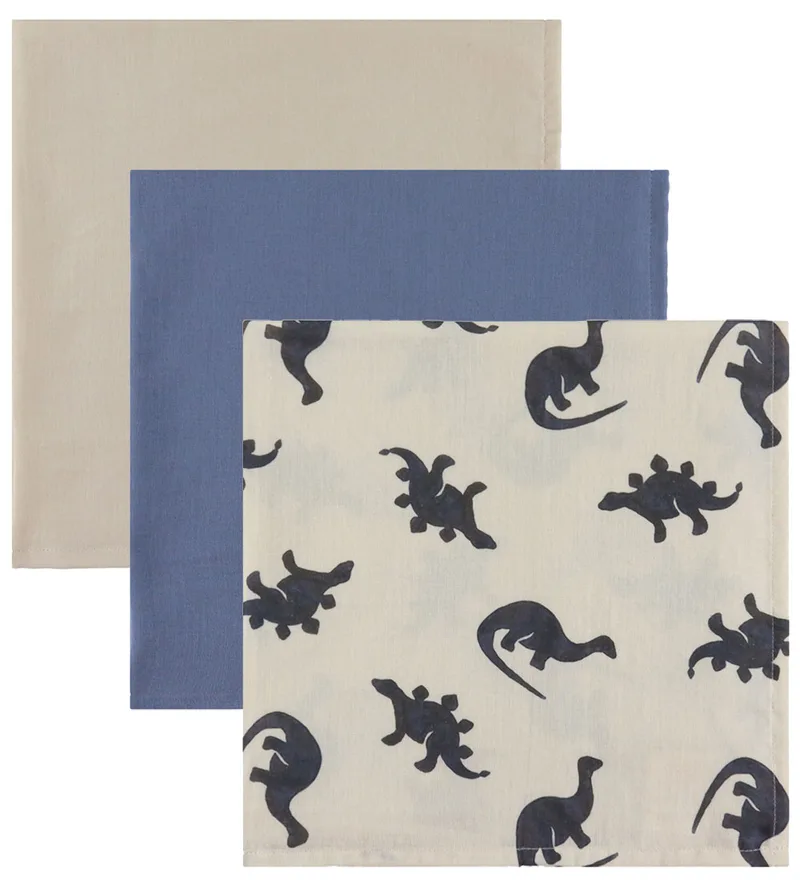 Hydrofiele Doek - 70x70 - 3-pack - Bora - Mono Dino de That's Mine – photo produit