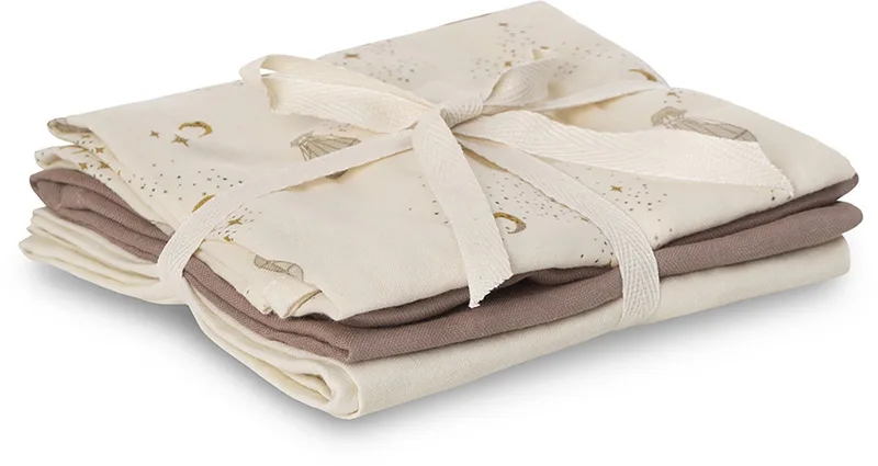 Hydrofiele doek Bora - Dreamily 70x70 cm (3 pack) by That's Mine in Beige, Brown, Yellow, White – product photo