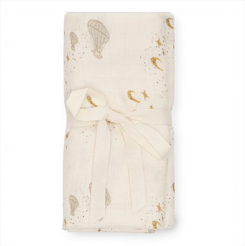 Hydrofiele inbakerdoek Jana - Dreamily van That's Mine in Beige, Geel, Wit – productfoto