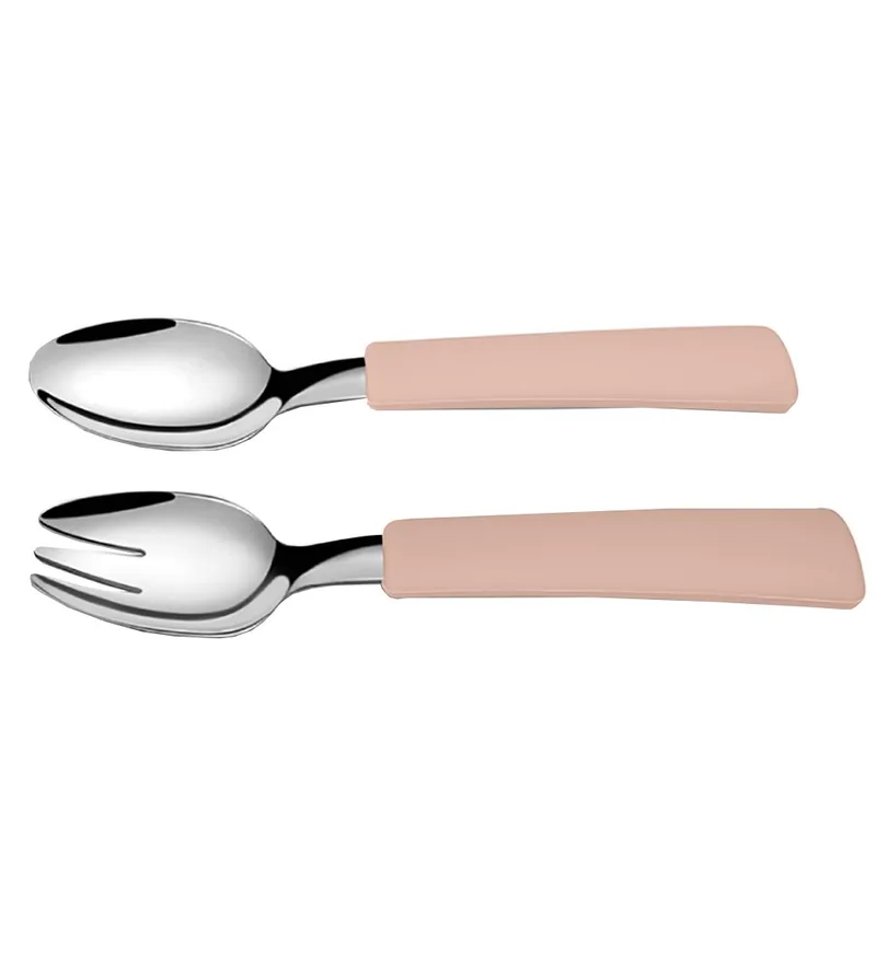 Lepel/Vork - Metaal/Silicone - Rose de That's Mine – photo produit