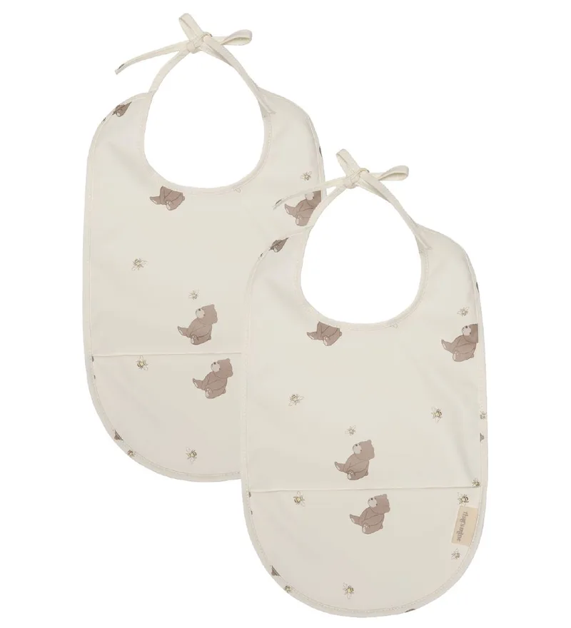 Slabbetjes - 2-pack - Olli - Bijen Eend Beren by That's Mine – product photo