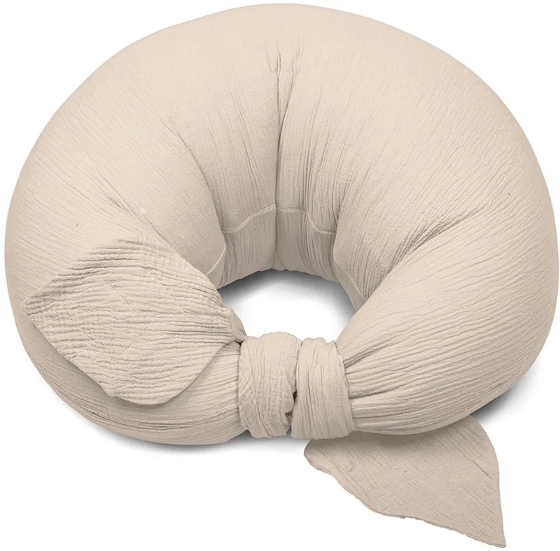 Voedingskussen Moon - Feather Grey van That's Mine in Beige, Wit – productfoto