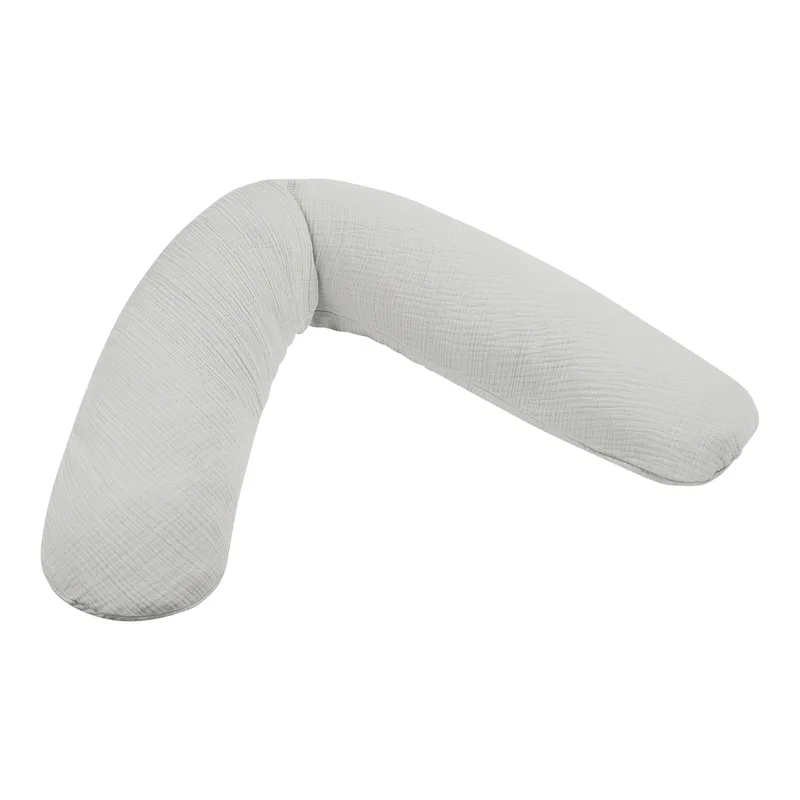 Dodo voedingskussen mousseline 180 cm van Theraline in Grijs, 180 × 34 × 16 mm – productfoto 1 van 3