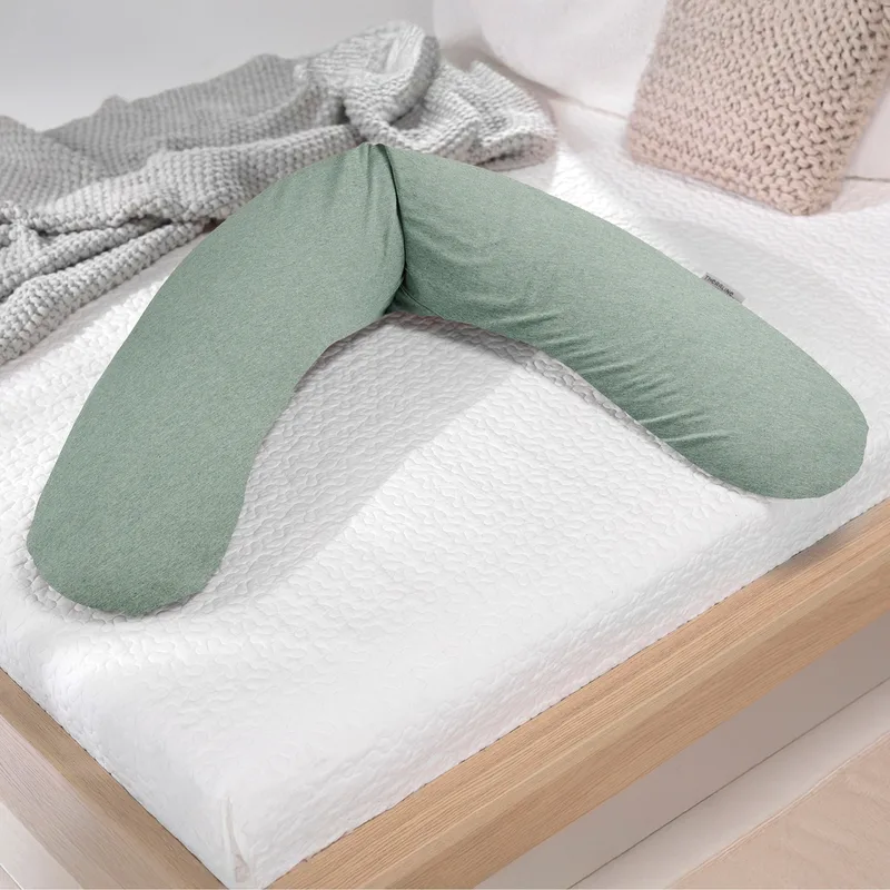 Original voedingskussen 190 cm van Theraline in Groen, 190 × 40 mm – productfoto