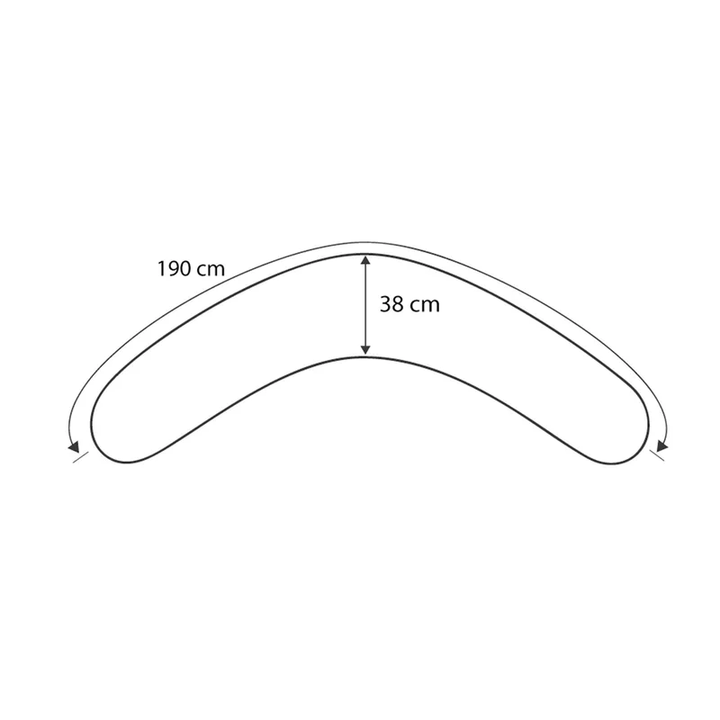 Stillkissen Dinkelspreufüllung 190 cm van Theraline in Wit, 1900 × 380 mm – productfoto 2 van 2
