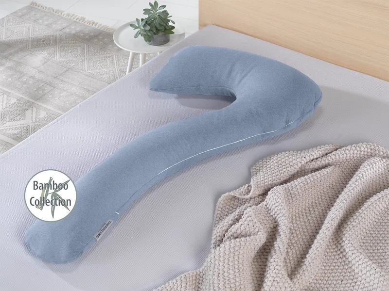 Stillkissen my7 Das Schlaf- & Stillkissen 80 x 150 cm Melange Blau-Grau van Theraline – productfoto 2 van 2