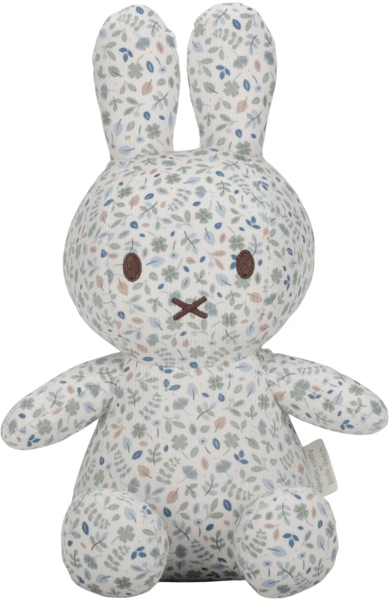 Nijntje x Little Dutch - All-Over Knuffel - 30 cm - Lucky Leaves van Tiamo in Blauw – productfoto