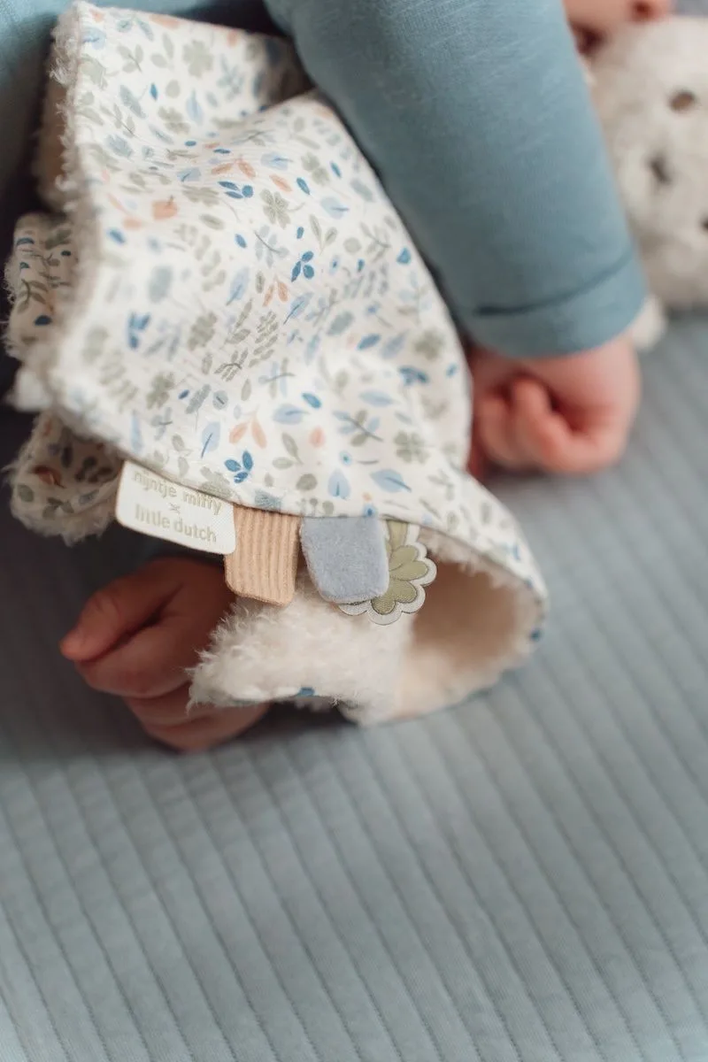 Nijntje x Little Dutch - Knuffeldoekje - Lucky Leaves by Tiamo in Blue – product photo 3 of 4