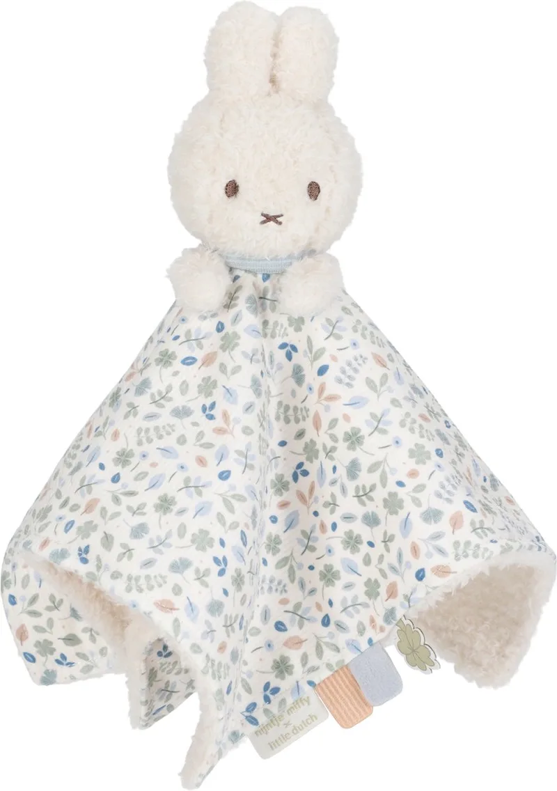 Nijntje x Little Dutch - Knuffeldoekje - Lucky Leaves van Tiamo in Blauw – productfoto