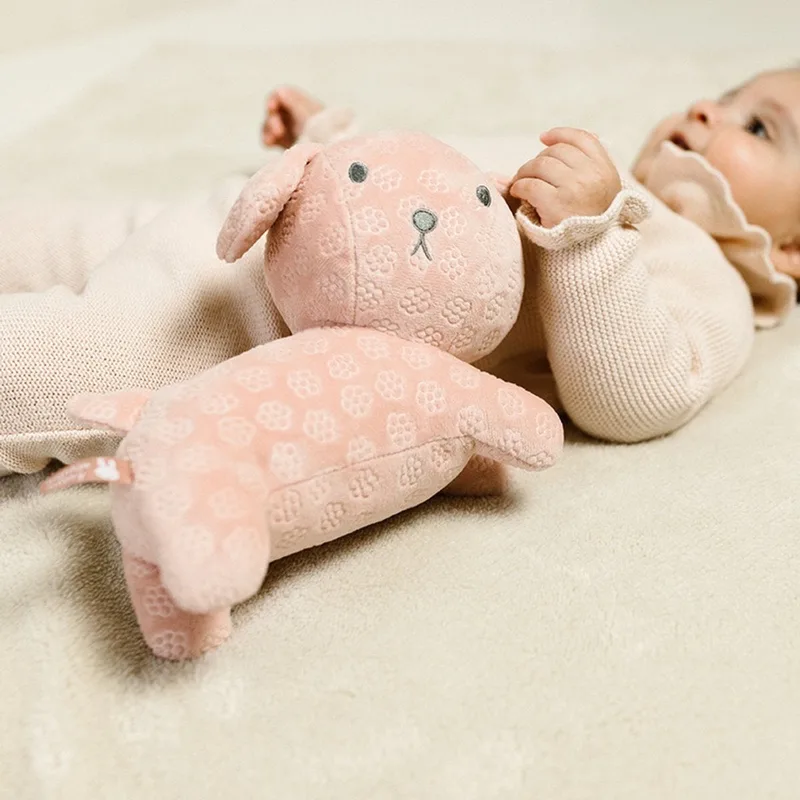 Snuffie knuffel 25cm pink flower van Tiamo in Roze – productfoto 2 van 4