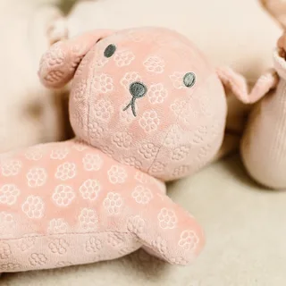 Snuffie knuffel 25cm pink flower van Tiamo in Roze – productfoto 4 van 4