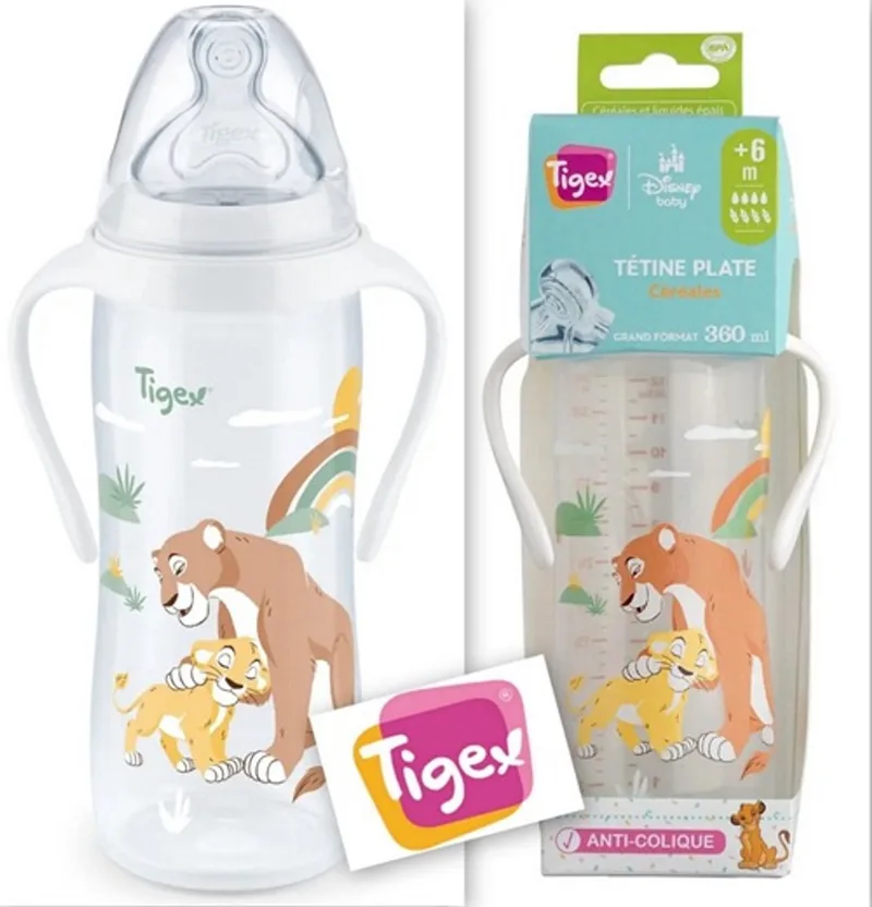 Disney Simba | king leeuw | babyfles | + 6 maanden (maat 2) | 360 ml | 360 ml by Tigex in Transparant – product photo