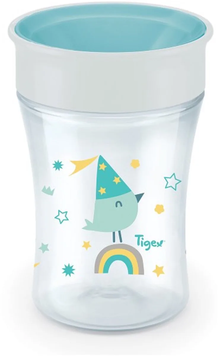 drinkbeker 360 graden 250ml voor peuters en kleuters. de Tigex en Blanc – photo produit