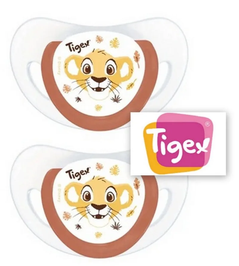 fopspenen | 2 stuks | Disney baby- Simba - King Leeuw | 6-18 maanden by Tigex in Brown – product photo